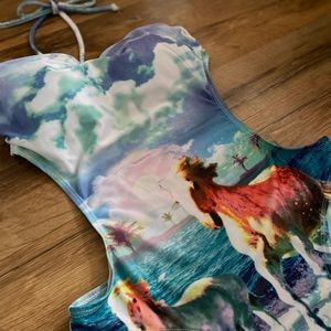 One Piece Halter Bathing Suit